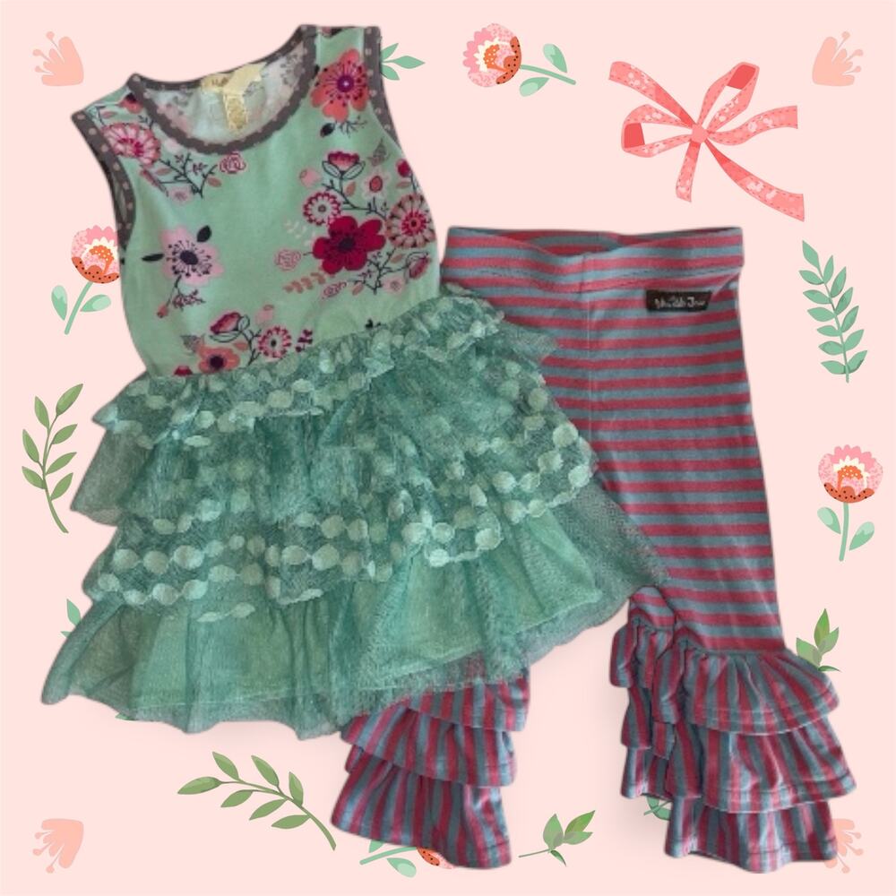Matilda Jane Emmanuelle Frenchie Dress with leggings 12 18 months